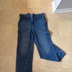 The Loft Belted Wide Leg Jeans-4P